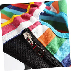 Pet Dog Backpack Carrier with Straps for Front Back Use Colorful Design for Outdoor Activities and Shopping