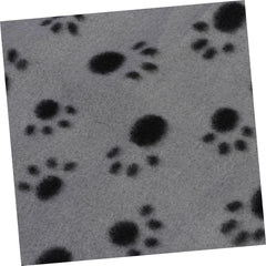 BESPORTBLE Double-Sided Fleece Dog Blanket Pet Bed for Car Winter Blanket Claw Print Grey Background