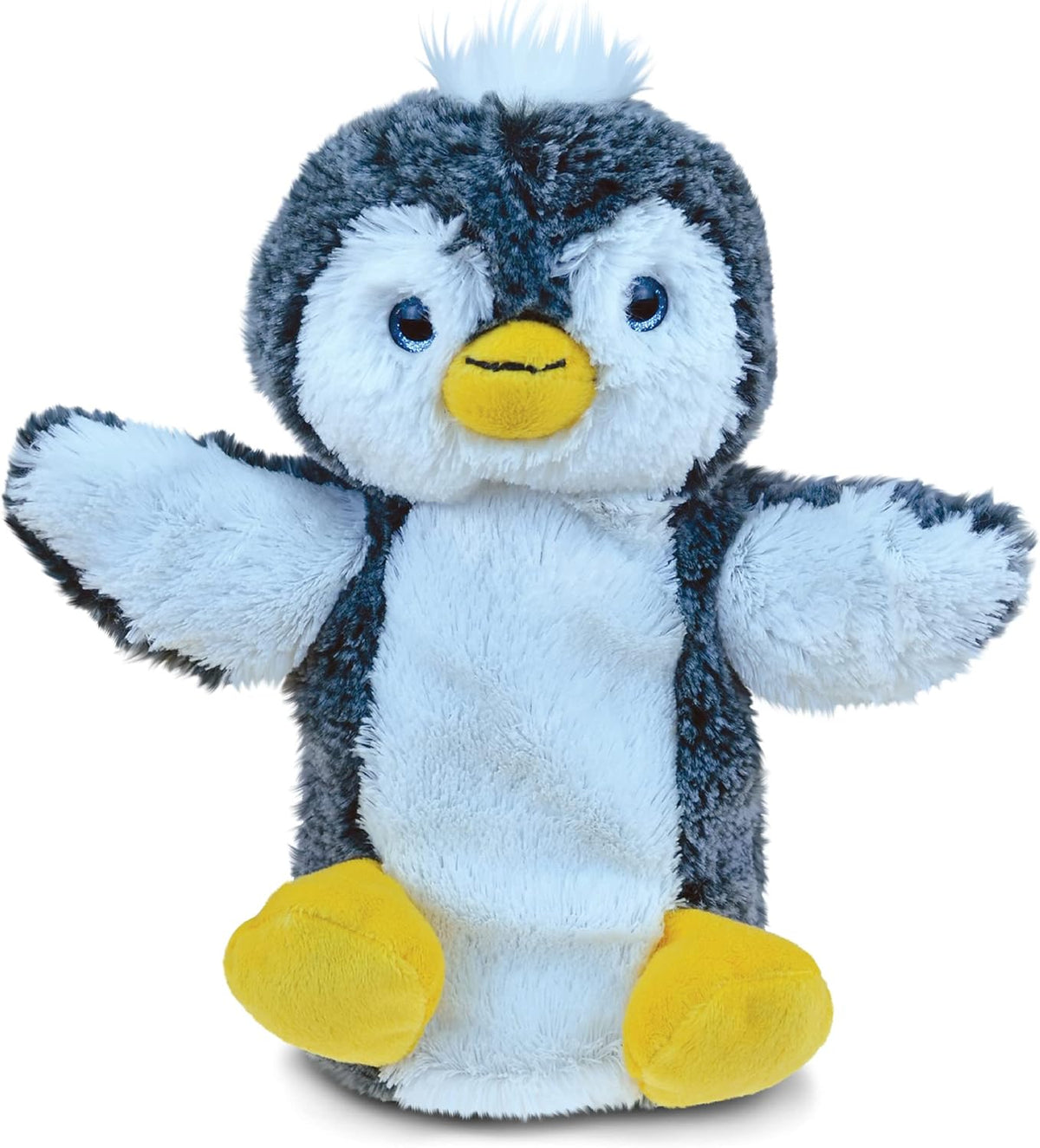 DolliBu Penguin Plush Hand Puppet for Kids - Soft Stuffed Animal Hand Puppet Toy for Puppet Show Games Puppet Theaters for Kids, Adult Cute Puppets Educational Toy to Teach Children & Toddlers