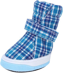 Cat Shoes, Dog Boots Outdoor Walking Breathable Puppy Sneakers 4Pcs Non Slip Pet Dog Soft Cloth Sports Shoes Dog Shoes for Small Medium Large Dogs, Blue (Number 2)