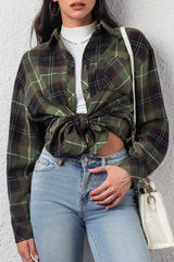 CHYRII Womens Button Down Flannel Shirts Long Sleeve Plaid Shackets Business Casual Blouse Top