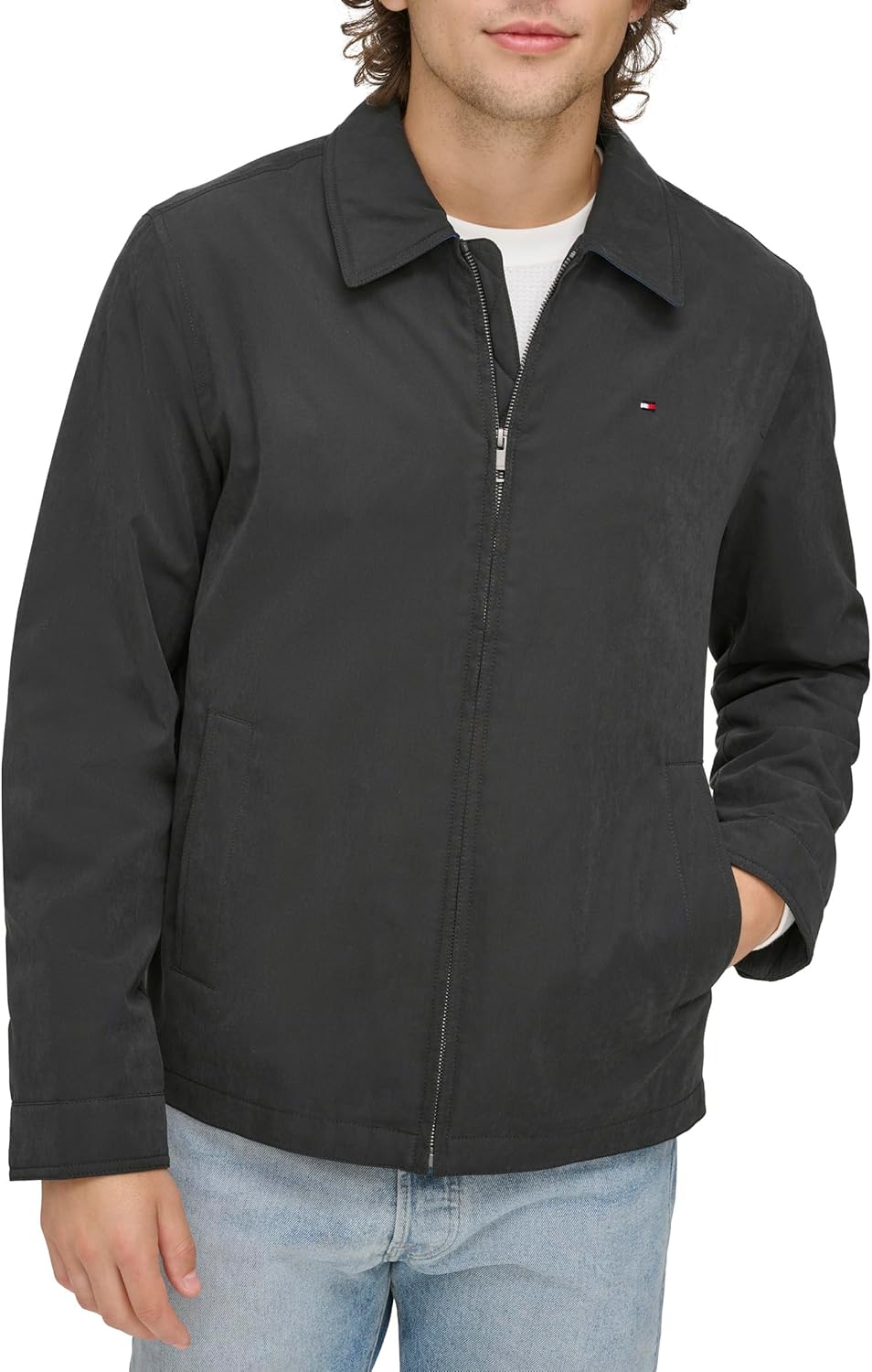 Tommy Hilfiger Men's Lightweight Microtwill Golf Jacket (Standard and Big & Tall)