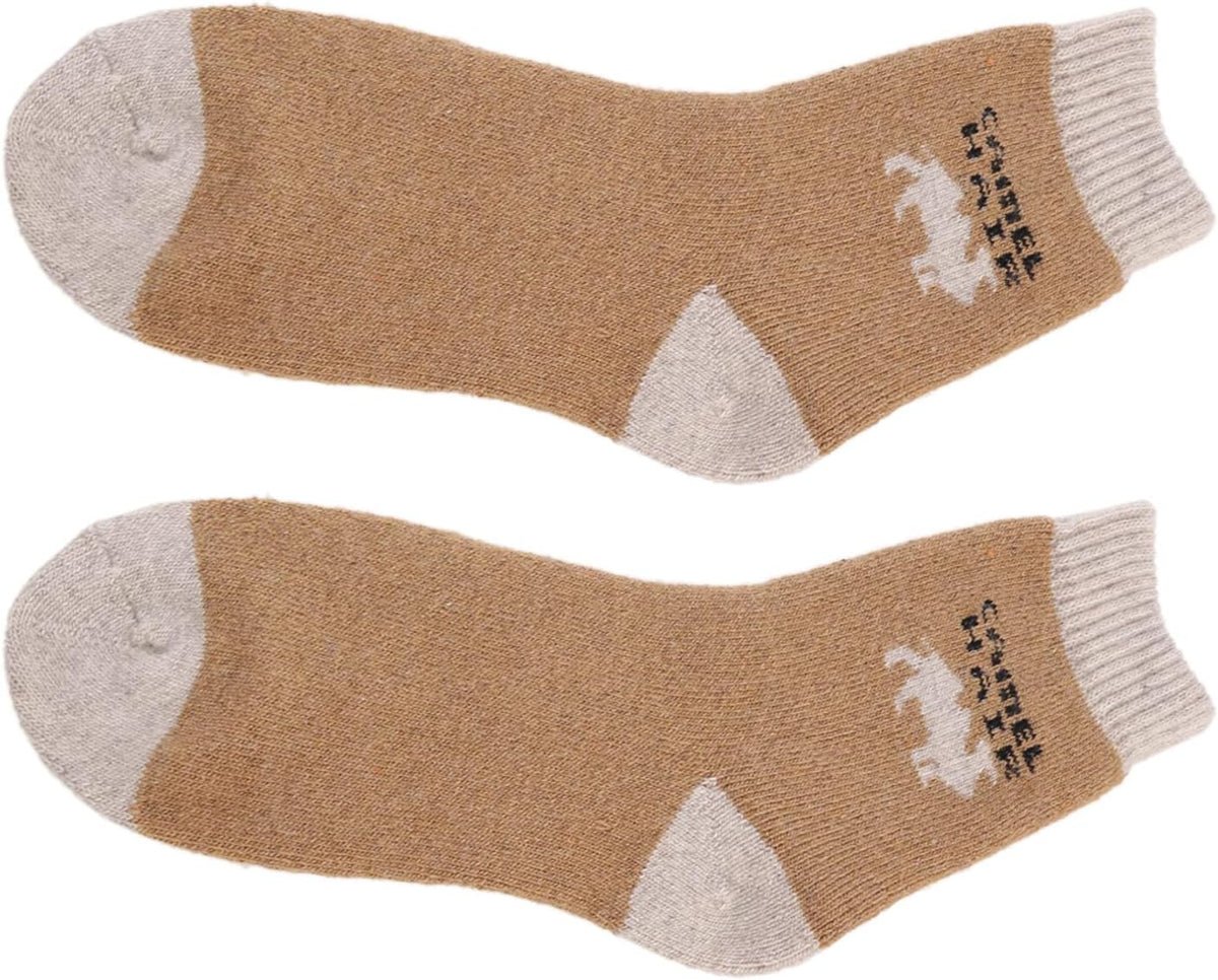 1 Pair Women Men Thick Thermal Warm Socks Knit Striped Pattern Hosiery