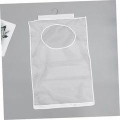 Sturdy Polyester Laundry Hamper Bag White Large Capacity Door Hanger Organizer for Dorm Bedroom Bathroom