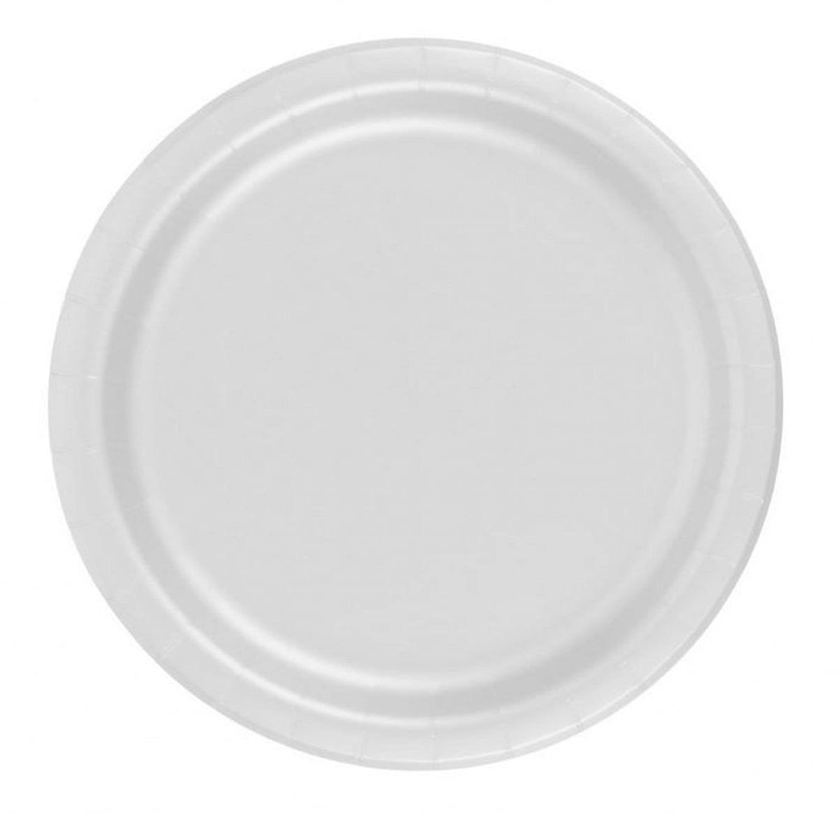 24 Plates 7" Paper Dessert Plates Wax Coated - White