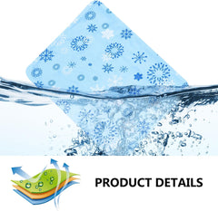Dog Cooling Mat Bed Pet Cooling Pad Snowflake Pattern Outdoor Indoor Use Gel Ice Pad for Dogs Cats