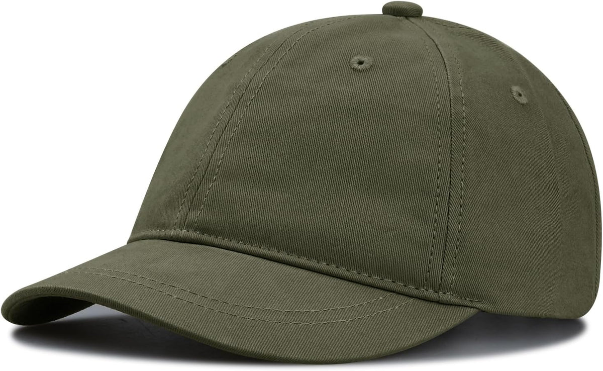 Clakllie Short Brim Baseball Cap Cotton Low Profile Dad Hat Casual Trucker Hats Short Bill Snapback Fitted Caps Cadet Cap