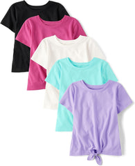 Short Sleeve Tie Front Top