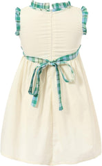 Richie House Girls' Sleeveless Dress with Ruffled Collar and Flowers Size 2-8 RH1789
