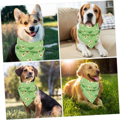 Happyyami 2pcs Dog Bandana Washable Triangle Neckerchief Fruit Patterns for Pets for Birthdays Parties and Daily Wear