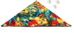 Hammock for Bearded Dragons, Parrot Feathers Fabric with Suction Cup Hooks