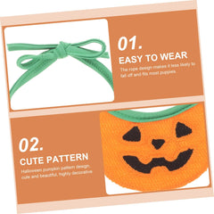 Milisten Halloween Pumpkin Dog Bandana Pet Scarf for Dogs and Cats for Halloween Parties and Festive Celebrations Cute and Comfortable Design for