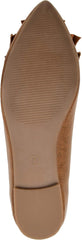 Brinley Co. Womens Ruffled Flat Tan, 11 Regular US