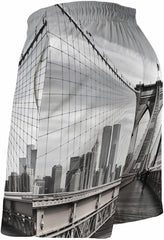 Men's Swim Trunks Brooklyn Bridge Beach Shorts Quick Dry Summer Bathing Suit Swimwear Beachwear with Pockets