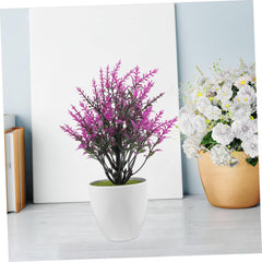 MAGICLULU 2pcs Faux Potted Plants Artificial Flower Bonsai Decoration Realistic Greenery for Home Decor Table Centerpiece Indoor Faux Plant Arrangement