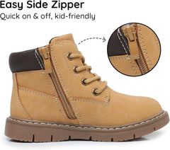 Apakowa Toddler Little Boys Water Resistant Ankle Work Boots (Toddler/Little Kid)