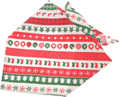 NOLITOY Christmas Dog Bandana Adorable Pet Scarf for Holiday Celebrations Soft Triangular and Cats Festive Christmas Stripes