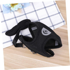 Breathable Mesh Dog Harness Vest with Leash Adjustable PET Chest Strap for Small Dogs Puppies and Cats Comfortable and Lightweight Walking Gear