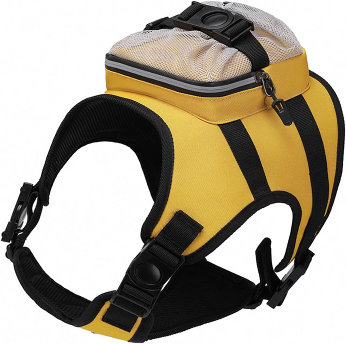 Dog Harness Backpack Vest Adjustable Training Vest Pet Strong Training Walking Swimming Hiking Backpack