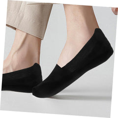 6 Pairs Low Cut Breathable Summer Liner Socks for Men Towel Bottom Non-Slip Casual Socks