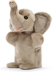 DEMDACO Animalcraft Grey 11 Inch Stuffed Plush Puppet Peanuts The Elephant