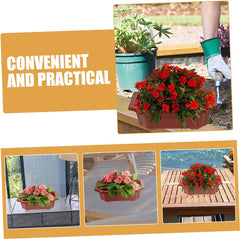 5Pcs Drainable Rectangular Plastic Plant Pots Breathable Indoor Planters for and Balcony Decor Lightweight Design for Healthy Plant Growth