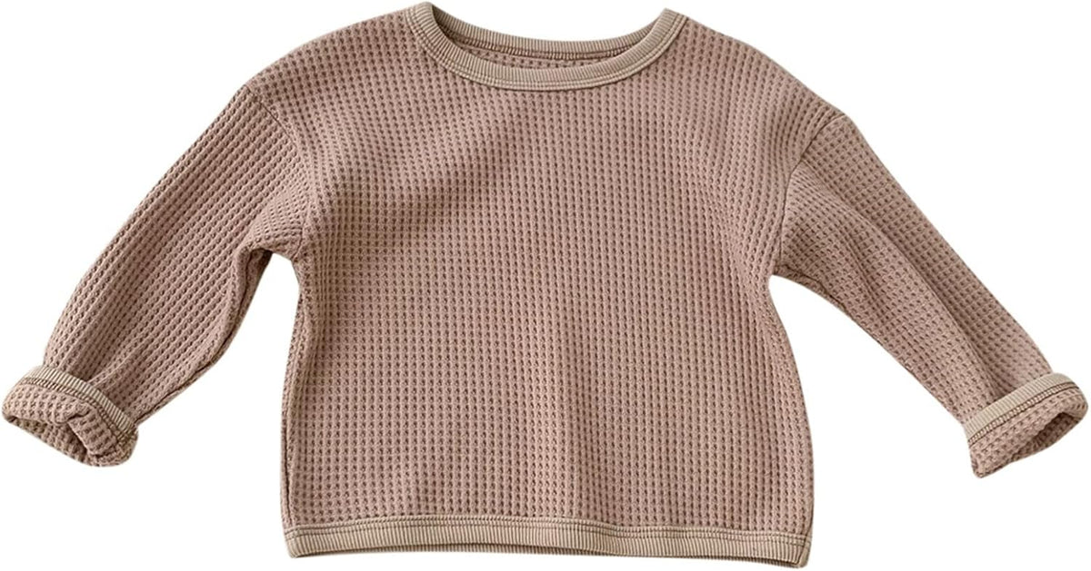 Kids Toddler Boys Long Sleeve T Shirt Solid Color Tops Fall Casual Tee