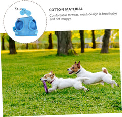 KESYOO 1set Pet Harness Vest and Leash Set Breathable Mesh Reflective Dog Vest Chest Strap for Dogs Blue s Comfortable and Easy to Clean