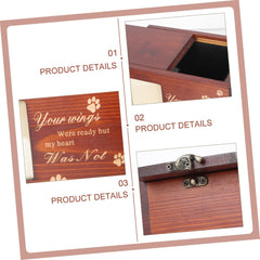 SUPVOX Pet Cremation Urn for Cats and Dogs Keepsake Box with Photo Frame Pet Ashes Storage Casket Memorial Ash Box for Beloved Pets