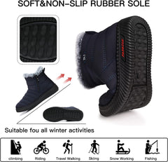 TEMOFON Womens Snow Boots Winter Warm Ankle Boots Waterproof Outdoor Fur Lined Shoes for Women