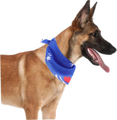 Sosoport 2pcs Independence Day Pet Bandanas American Flag Pattern Scarf for Dogs and Cats Stylish Pet Accessories for Celebrations