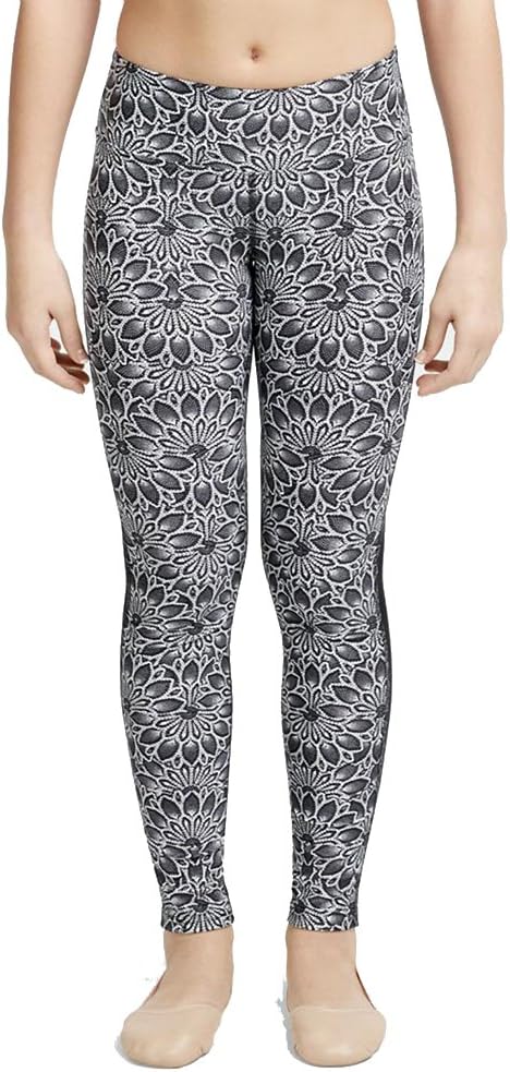 Capezio Girls Boho Fairytale Wanderer Legging - T10992C (Medium (7 Little Kid-8 Big Kids), Black)