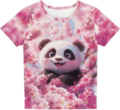 Girls Short Sleeve Shirts Cute Henley T-Shirts with Buttons Summer Clothes for Daily Wear or Back to School