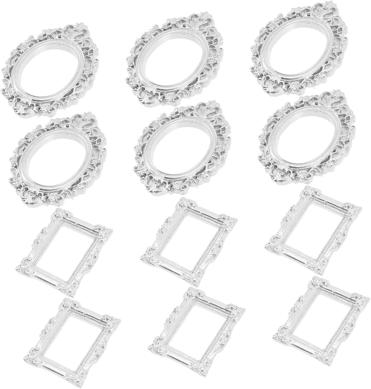 12Pcs Mini Picture Frame European Style Compact Photo Holder Decor DIY Resin Frames for Home Decoration for Photography and Unique Crafts