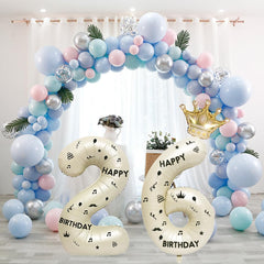 40 Inch White Foil Balloon Number 16,Crown 16th Birthday Party Decorative Balloons,Number Large Numbers Balloon 16,Girls Boys 16th Birthday Decoration Anniversary Wedding 16th Birthday Party Supplies