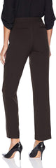 Rafaella Women's Curvy Gabardine Slim Leg Stretch Dress Pant, 30 Inch Inseam, Pull-on, with Pockets (Petite Size 4-14)