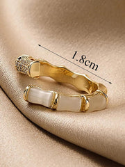 Luminous Openable Zirconia Ring, Women's Evening Accessory