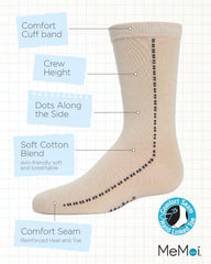 MeMoi Boys' Dots On Down Mercerized Cotton Crew Socks