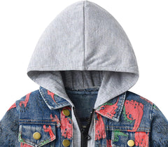 Baby Boys Girls Denim Jacket Kids Toddler Button Down Jeans Jacket Top Coat Outerwear
