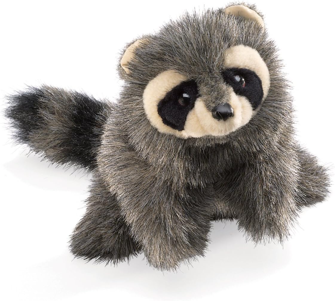 Folkmanis Baby Raccoon Hand Puppet, Gray, 1 EA