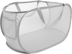 Foldable Mesh Laundry Basket Large Capacity Woven Storage Basket Handle