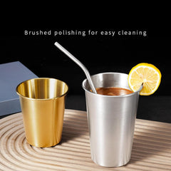 Portable Teas Coffees Milk Beer Mug Drinking Tumblers Stackable Water Cup Stainless Steels Drinking Cup for Restaurant