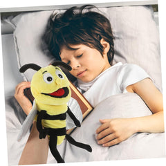 Plush Cartoon Bee Hand Puppet for Storytelling Soft Interactive Plaything for Adults Comfortable Touch Safe Material for Amusing and Encouraging Creativity