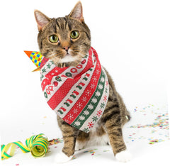 Christmas Dog Bandana Scarf for Pets Holiday Bib Festive Plaid Design for Photos Parties and Special Occasions