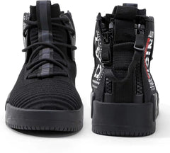 SANNAX Men's High Top Fashion Sneakers Lace Up Walking Shoes Breathable Running Shoes Casual Athletic Hip Hop Shoes for Men