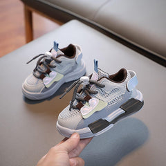 POLG Boys Girls Shoes Tennis Running Sneakers Hiking Shoes Kids Outdoor Fashion Sneakers Slip Resistant (Big/Little/Kids) (Pink, 3-3.5Years)