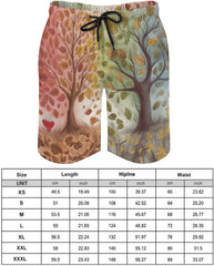 Men's Swim Trunks Autumn Naturally Beach Shorts Quick Dry Summer Bathing Suit Swimwear Beachwear with Pockets