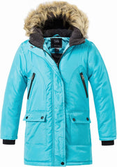 ZSHOW Girls' Hooded Puffer Jacket Water Winter Coat Outerwear Jacket Warm Parka