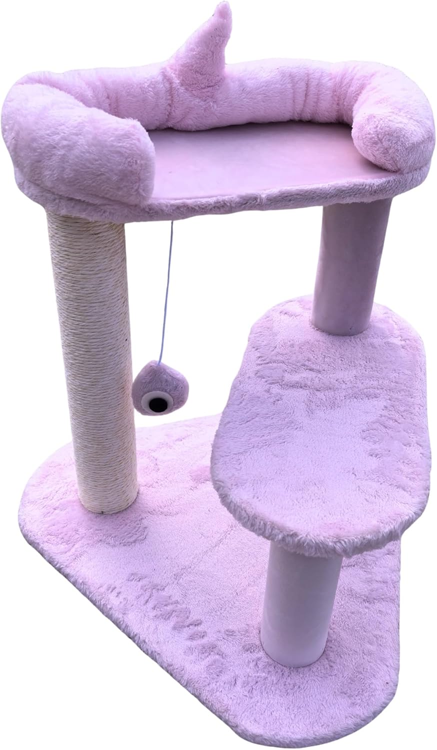 22 Inch Pink Monster Cat Scratch Post, Cat Tower Cat Tree Cat Scratcher