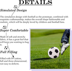 zhidiloveyou 9" Plush Soccer Ball Stuffed Toy, Plush Football Pillow Soccer Gift for Kids